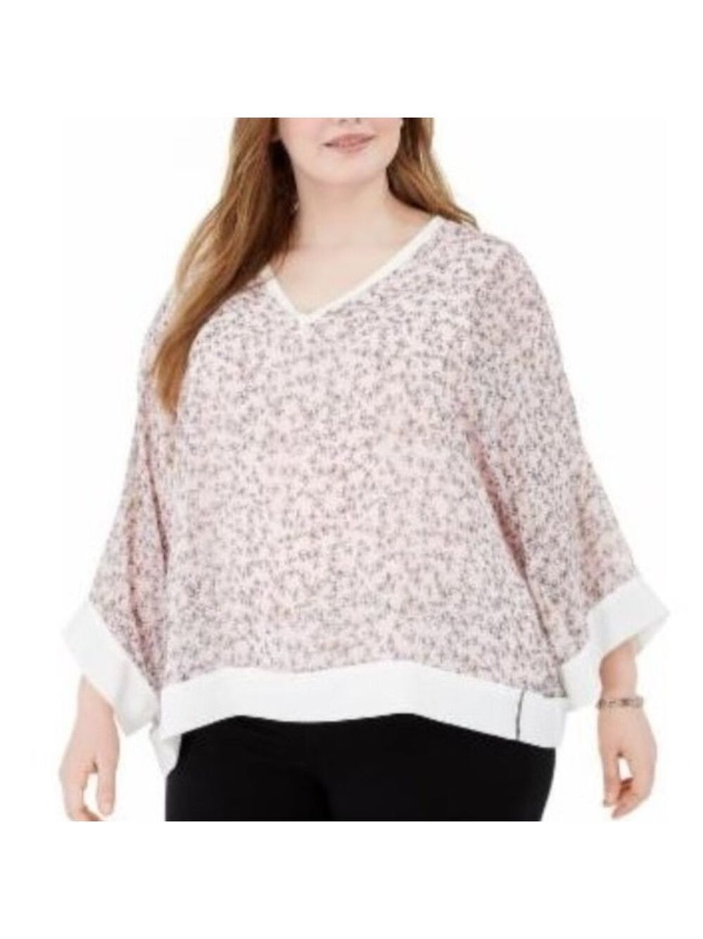 Tommy Hilfiger Plus Size Printed Chiffon Blouse